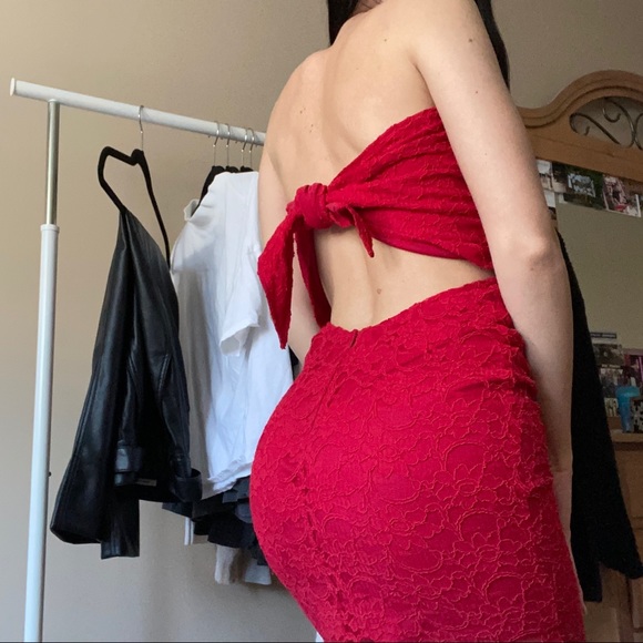 Red Lace Dress - Picture 1 of 7